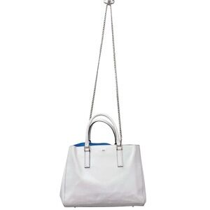 Anya Hindmarch Small White Leather Ebury Tote Bag